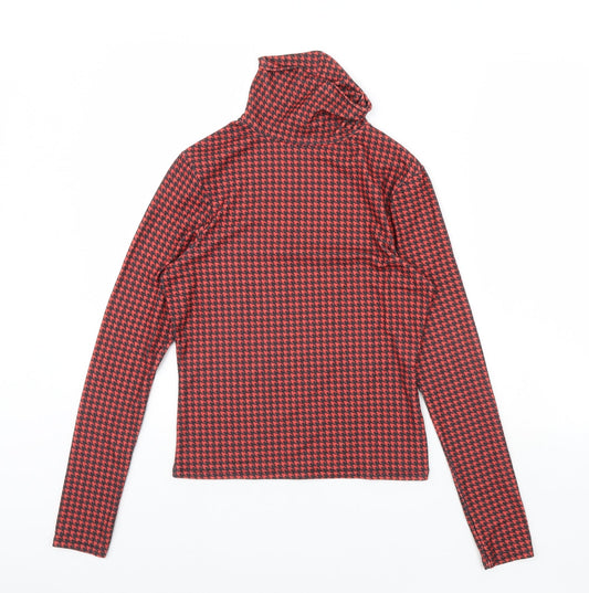 Primark Womens Red Herringbone  Basic Blouse Size S