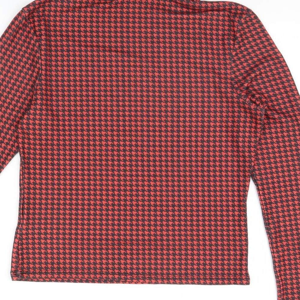 Primark Womens Red Herringbone  Basic Blouse Size S