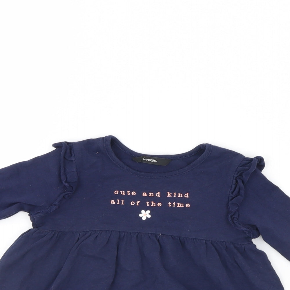 George Girls Blue   Fit & Flare  Size 18 Months