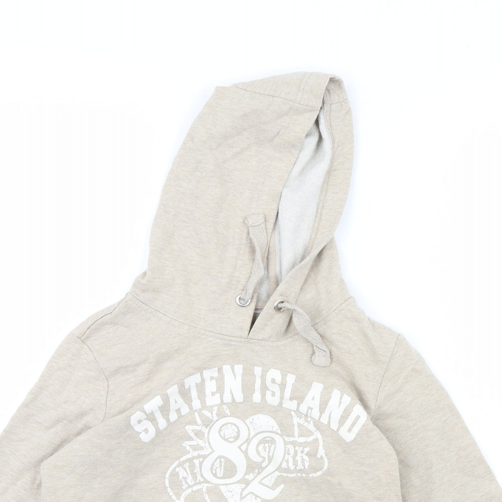 Denim & Co. Womens Beige   Pullover Hoodie Size 12