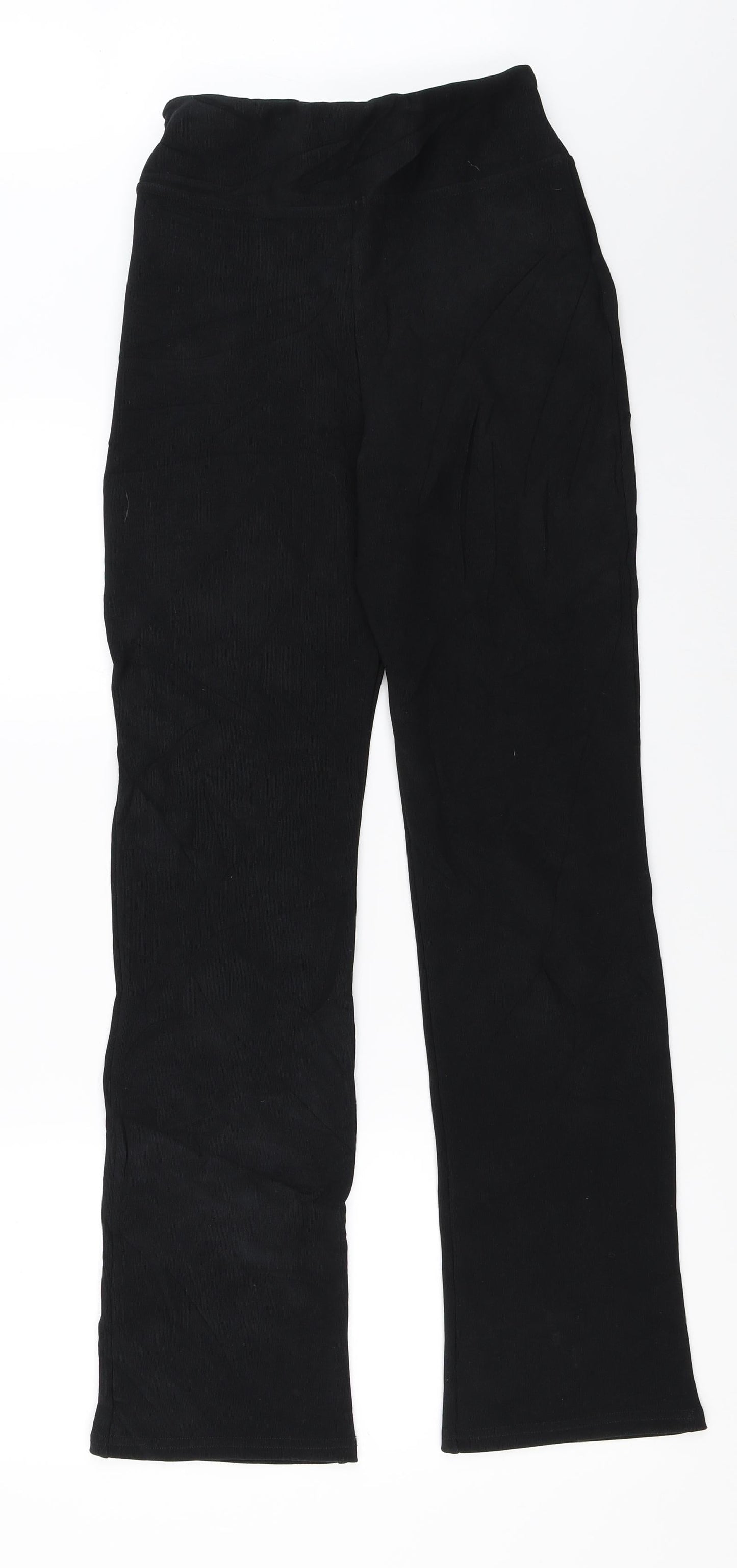 Lycra Womens Black   Trousers  Size S L30.5 in