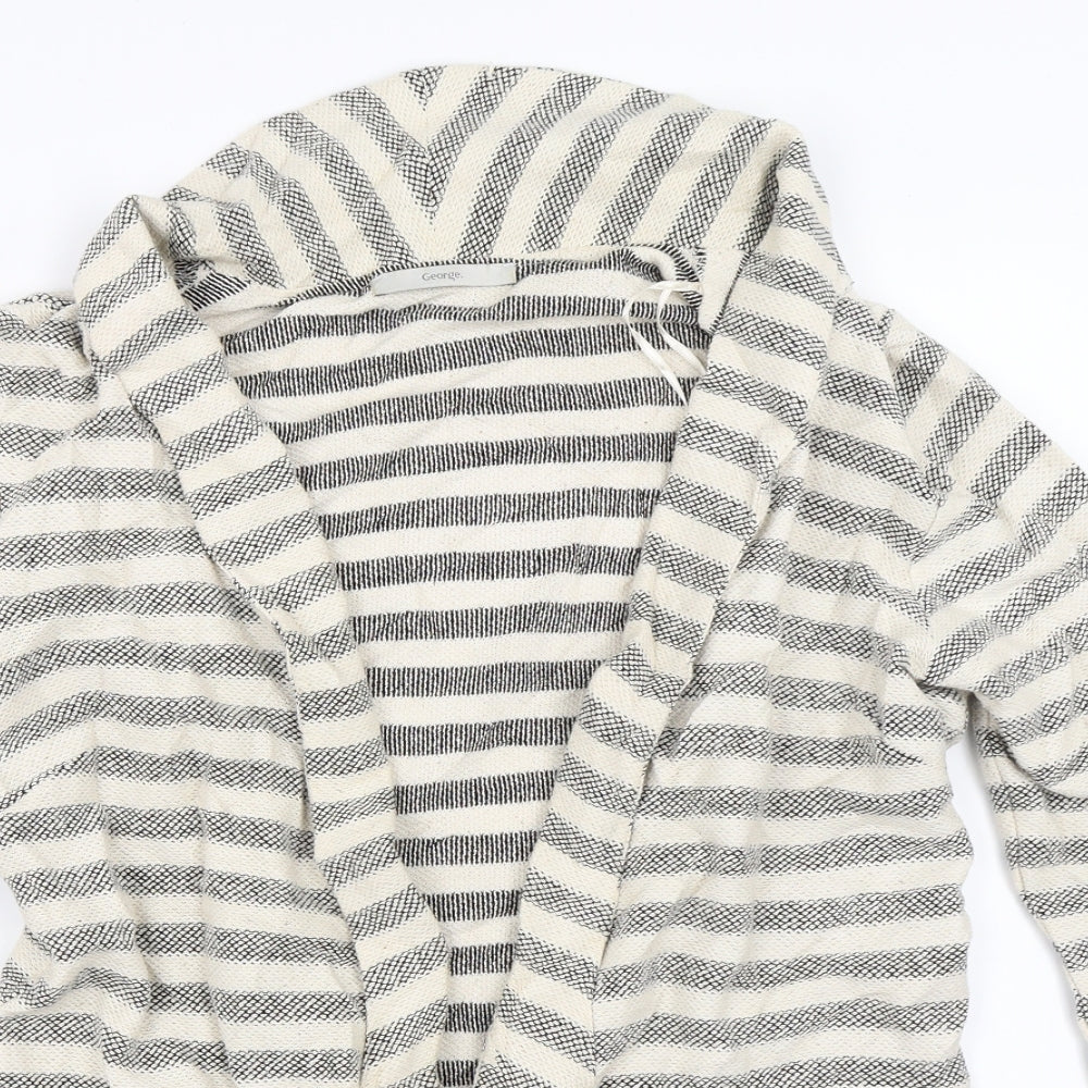 George Womens Beige Striped  Jacket  Size 10
