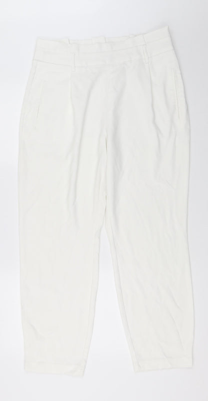 Stradivarius Womens White   Trousers  Size 42 L28 in