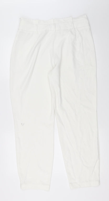 Stradivarius Womens White   Trousers  Size 42 L28 in