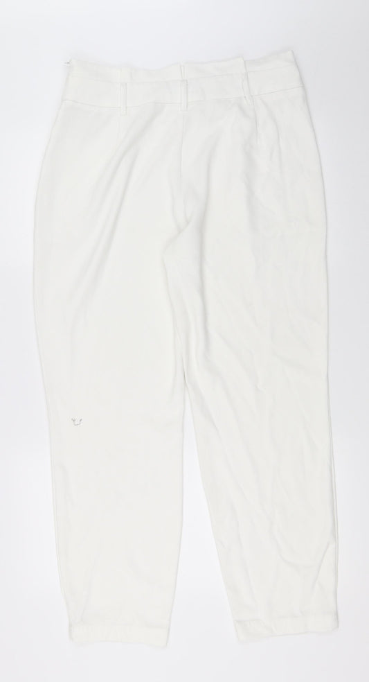 Stradivarius Womens White   Trousers  Size 42 L28 in