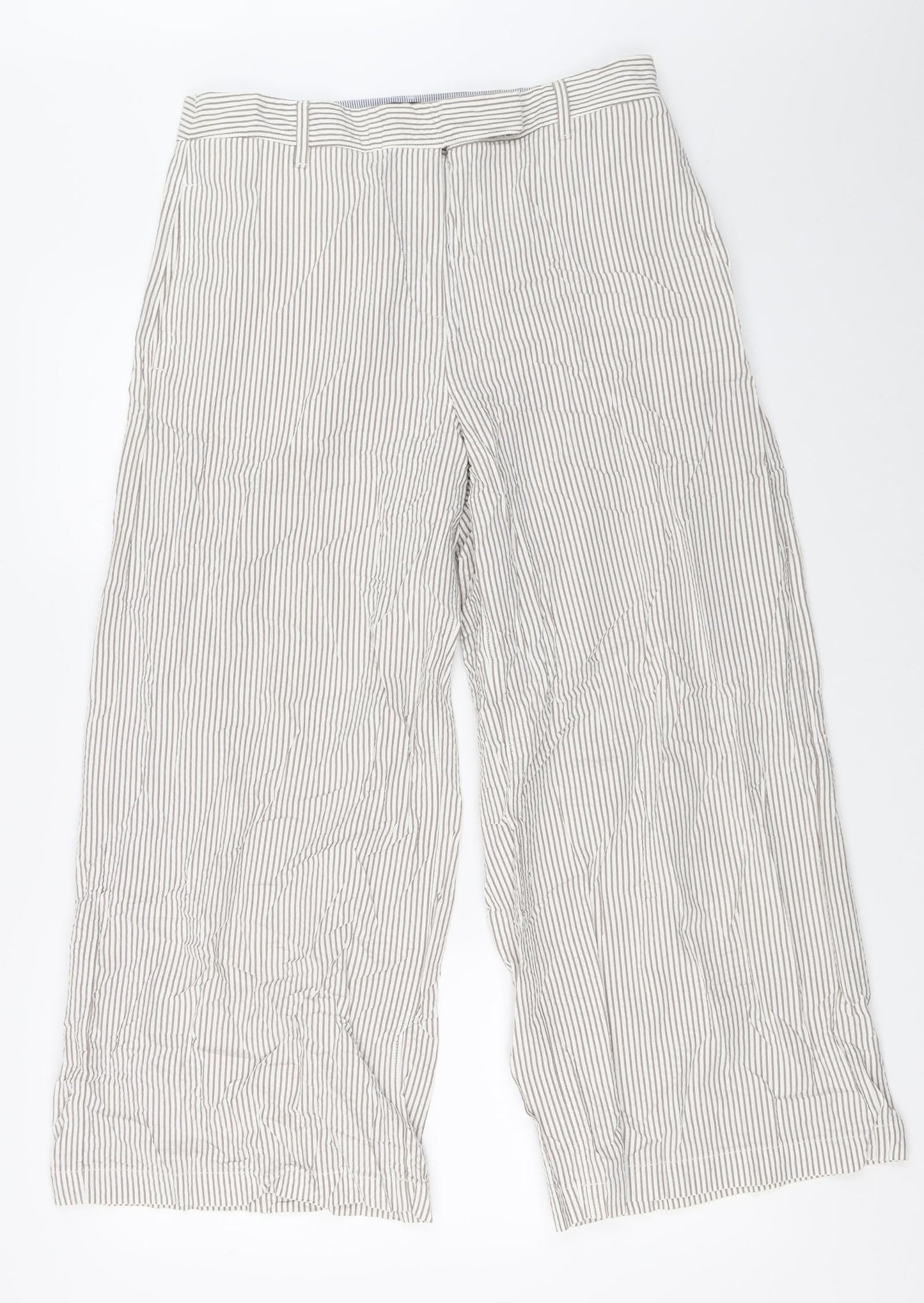 Womens UK Size 12 Marks and Spencer Regular Fit  Ivory Trousers