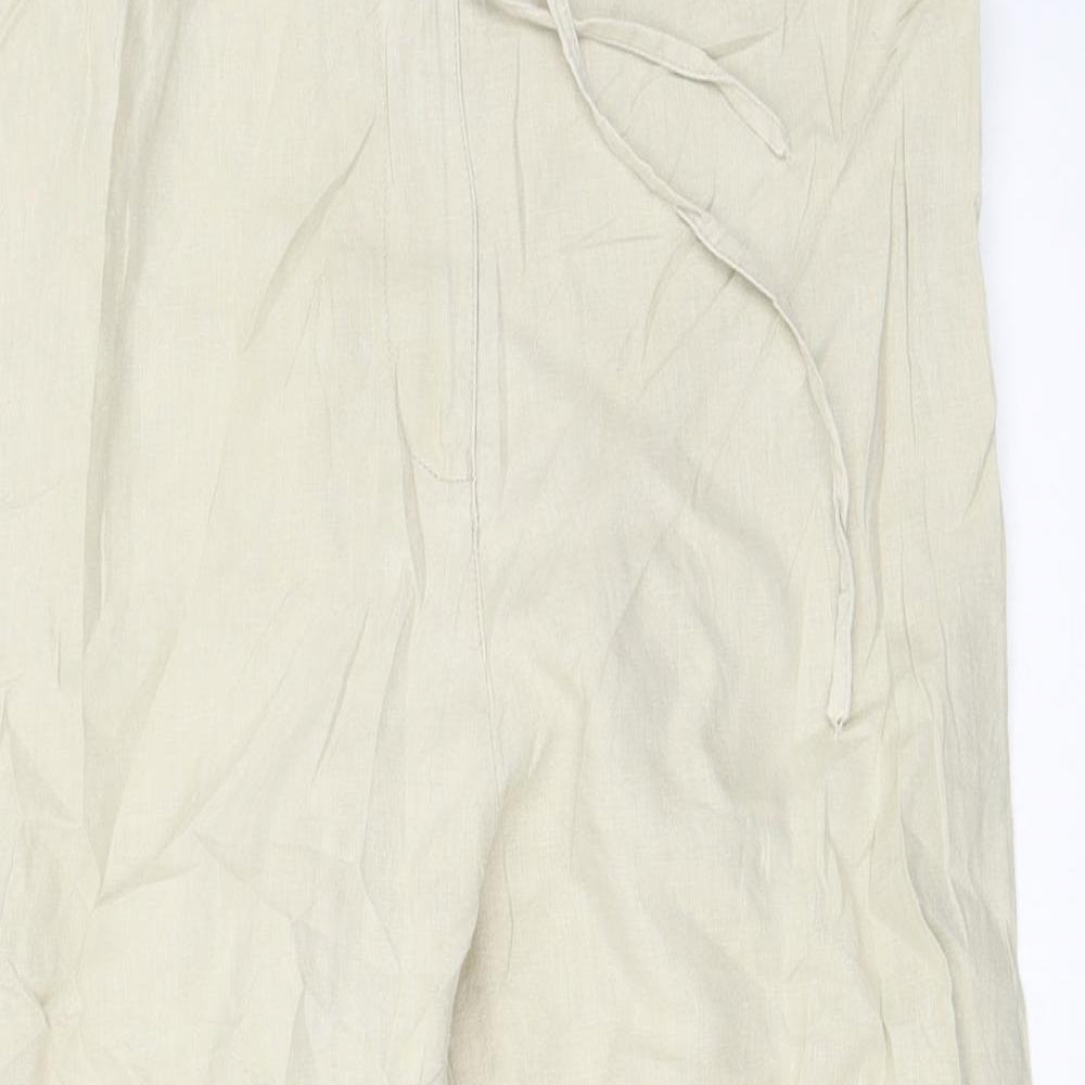 Womens UK Size 12 NEXT Regular Fit Cropped Beige Trousers