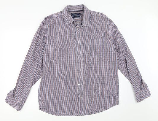 Mens UK Size M Maine New England Blue  Button-Up Long Sleeve Casual Shirt
