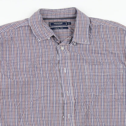 Mens UK Size M Maine New England Blue  Button-Up Long Sleeve Casual Shirt