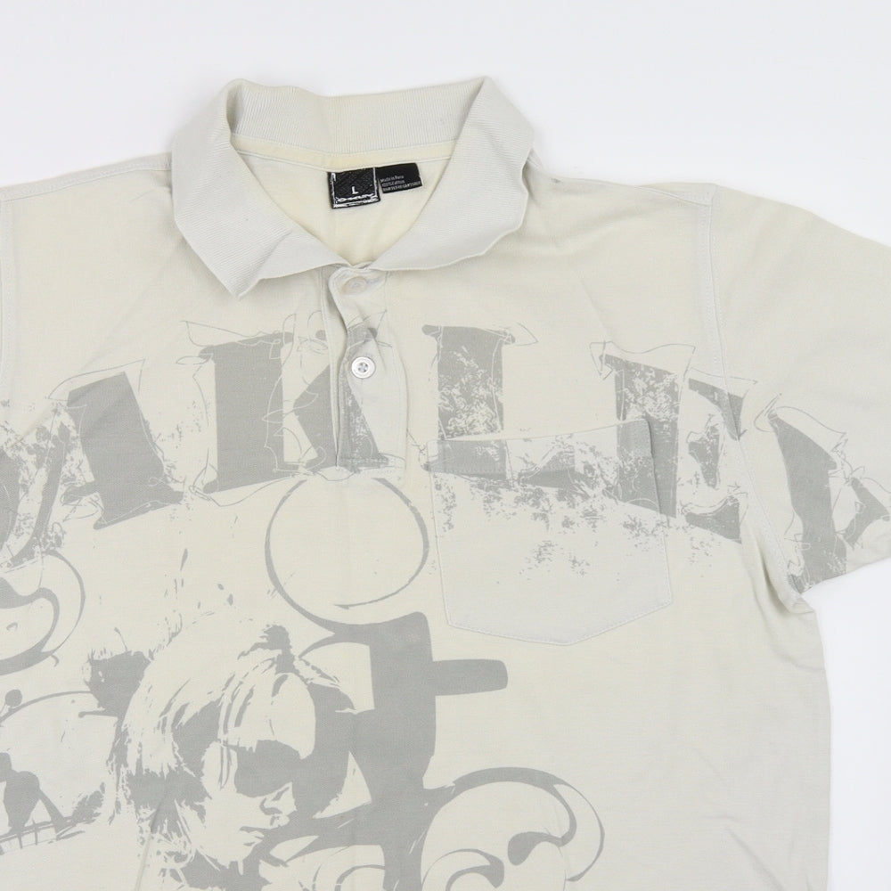 Preworn Mens Ivory    Polo Size L