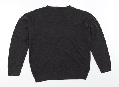 Easy Mens Grey   Pullover Jumper Size L