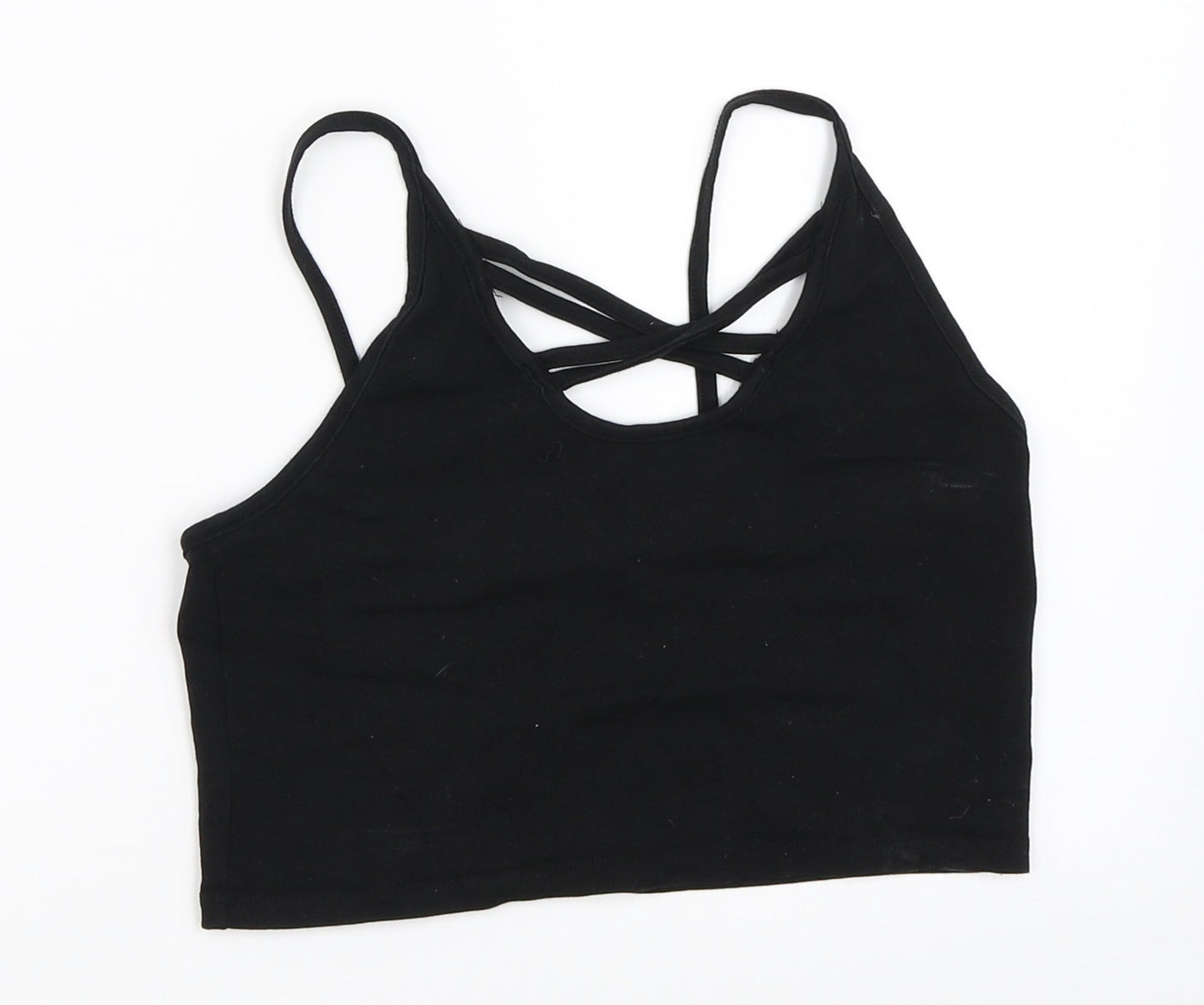 Womens UK Size 8 Select Black Cropped Tank