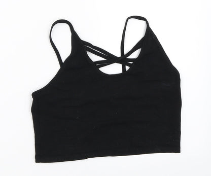Womens UK Size 8 Select Black Cropped Tank