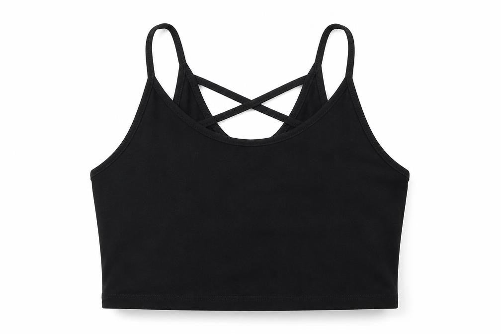 Womens UK Size 8 Select Black Cropped Tank