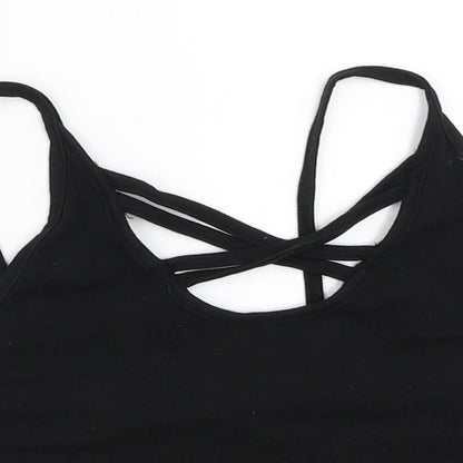 Womens UK Size 8 Select Black Cropped Tank