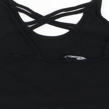 Womens UK Size 8 Select Black Cropped Tank