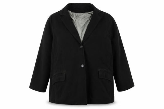 Womens UK Size 16 essence Black Overcoat