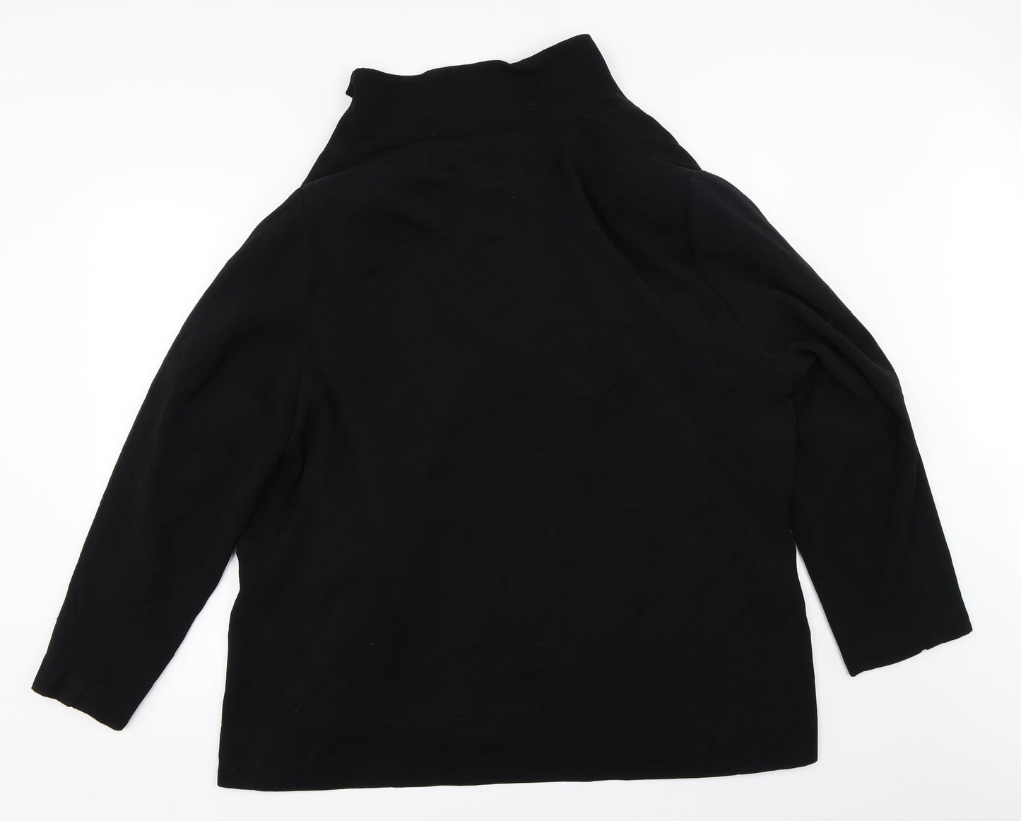 essence Womens Black   Overcoat Coat Size 16