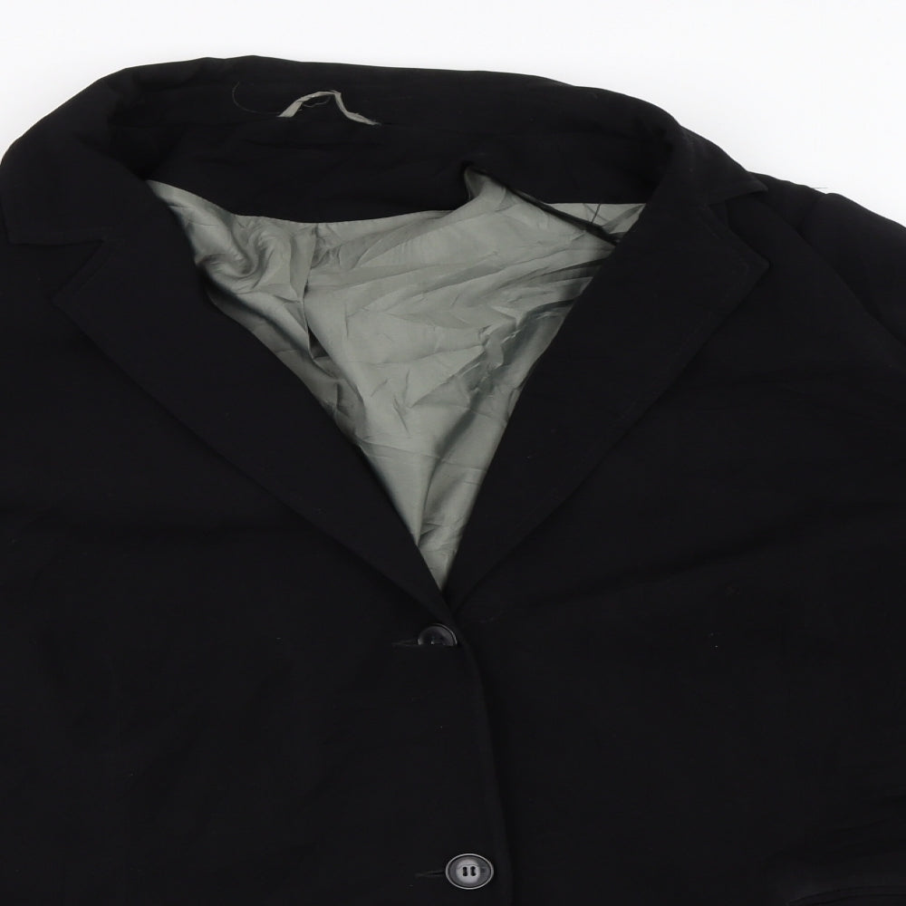 essence Womens Black   Overcoat Coat Size 16