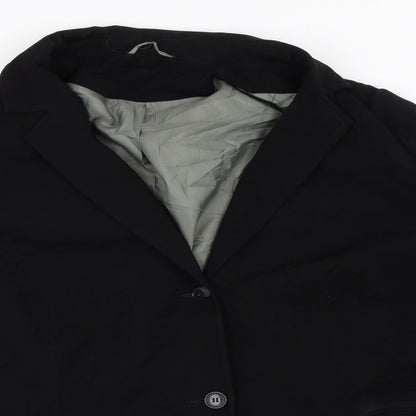 essence Womens Black   Overcoat Coat Size 16