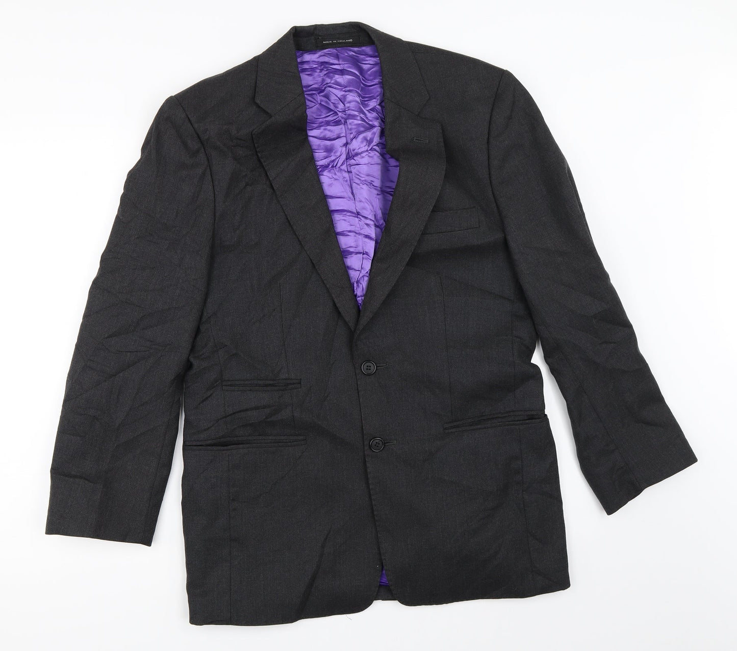Mens UK Size 38 Carl Stuart Regular Grey Suit Jacket