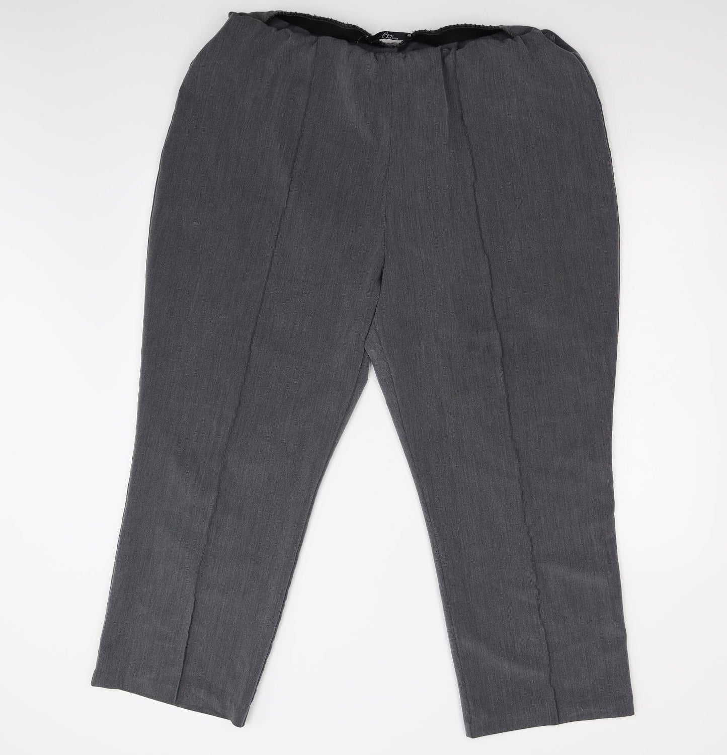 BM Collection Womens Grey   Trousers  Size 20 L27 in