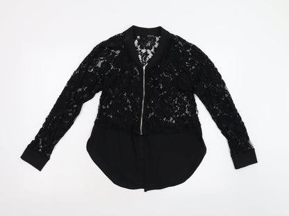 Womens UK Size 6 River Island Black Basic Blouse