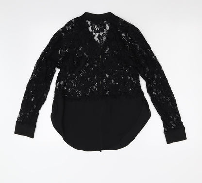 Womens UK Size 6 River Island Black Basic Blouse