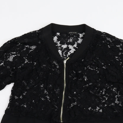 Womens UK Size 6 River Island Black Basic Blouse