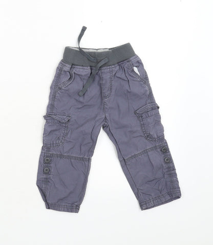 George Baby Grey   Cargo Trousers Size 9-12 Months