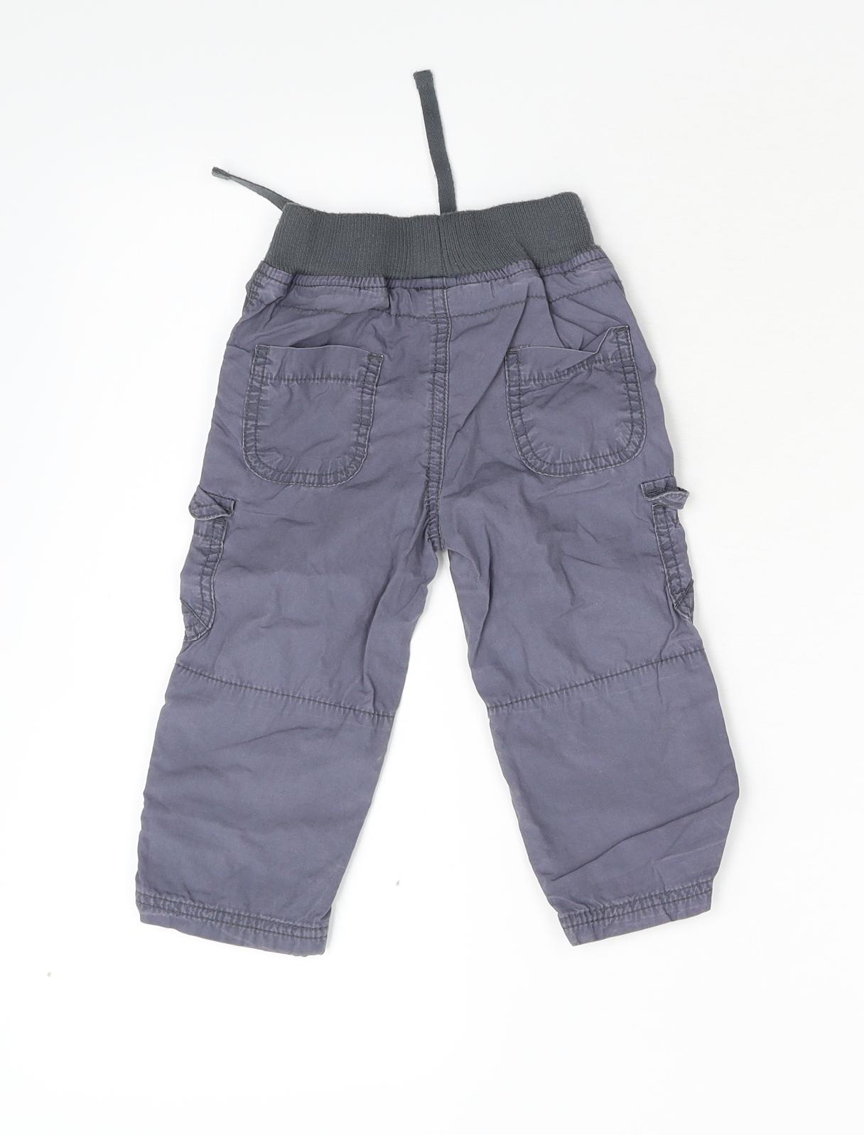 George Baby Grey   Cargo Trousers Size 9-12 Months