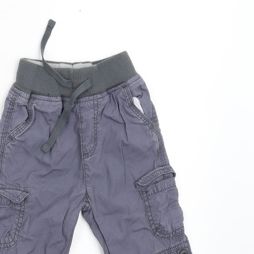 George Baby Grey   Cargo Trousers Size 9-12 Months