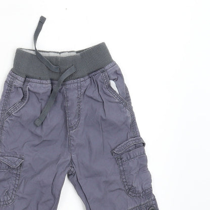 George Baby Grey   Cargo Trousers Size 9-12 Months