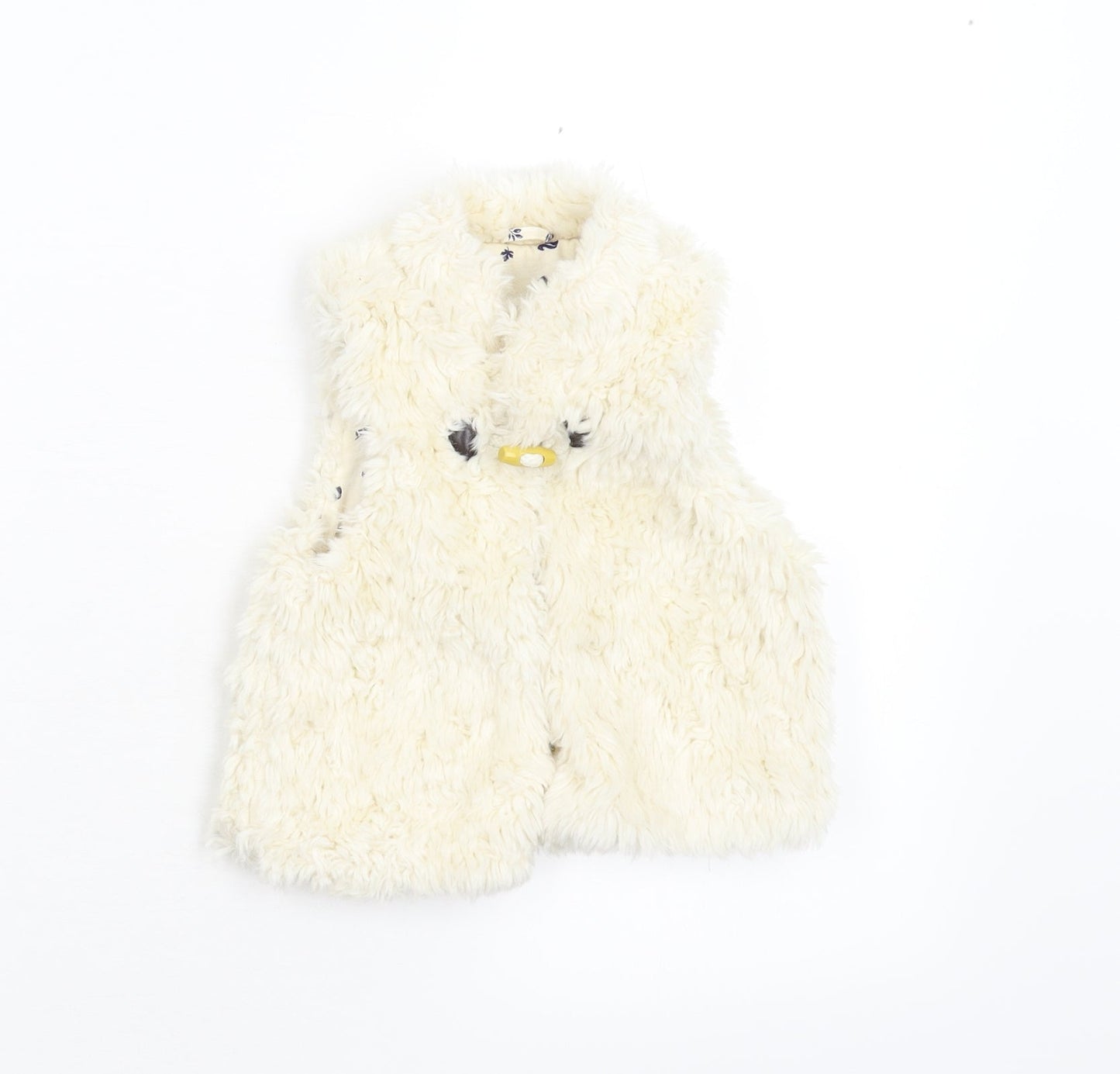 Dunnes Girls Ivory  Fleece Gilet Waistcoat Size 2-3 Years
