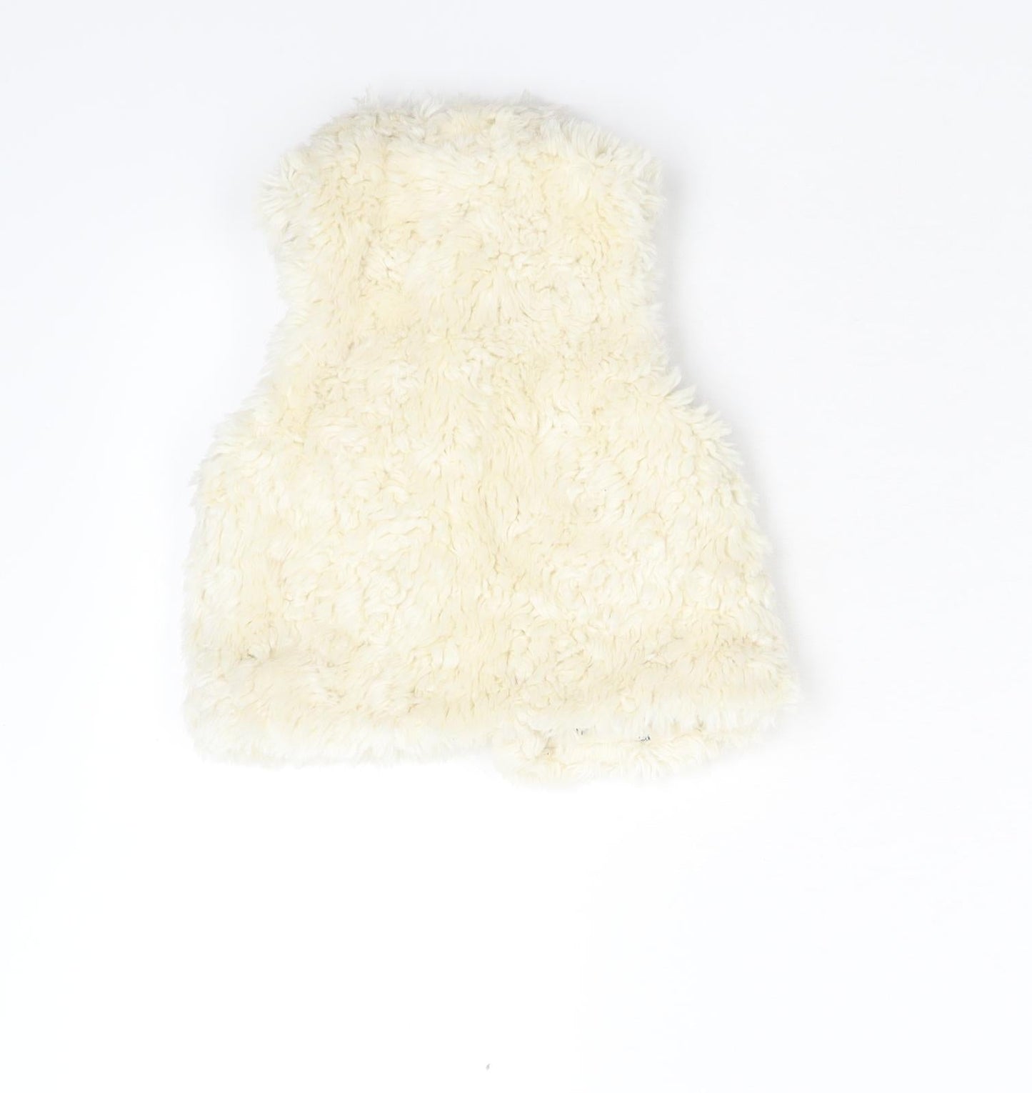Dunnes Girls Ivory  Fleece Gilet Waistcoat Size 2-3 Years
