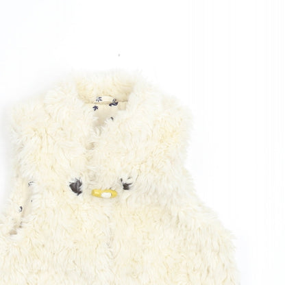 Dunnes Girls Ivory  Fleece Gilet Waistcoat Size 2-3 Years