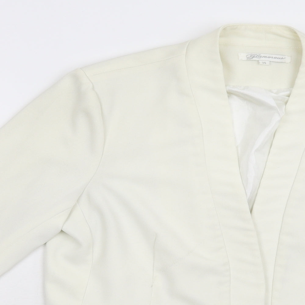 Glamorous Womens Ivory   Jacket Blazer Size 14