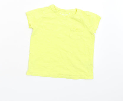 Primark Girls Yellow   Basic T-Shirt Size 4-5 Years