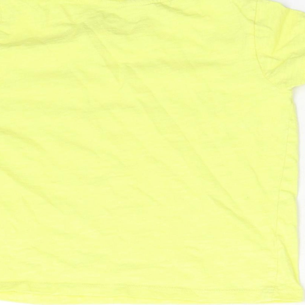Primark Girls Yellow   Basic T-Shirt Size 4-5 Years
