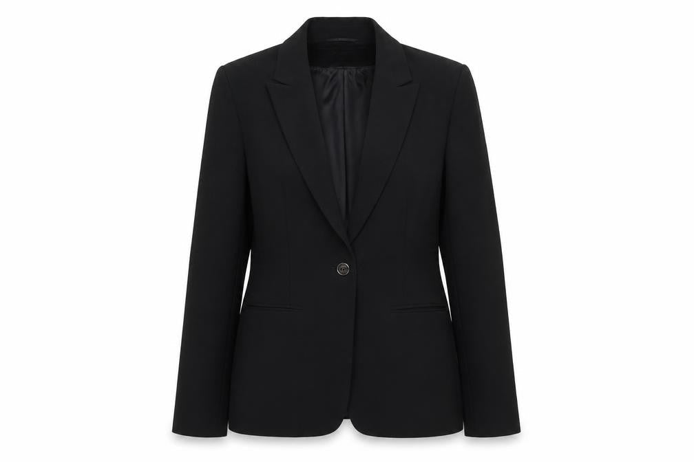 Womens UK Size 12 Papaya Regular Black Blazer