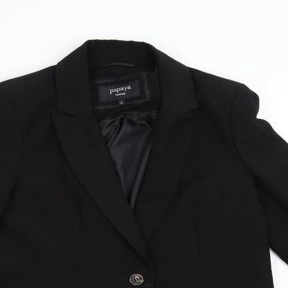 Papaya Womens Black   Jacket Blazer Size 12