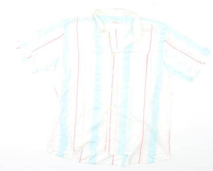 Mens UK Size L Continental Multicoloured  Button-Up Short Sleeve Casual Shirt