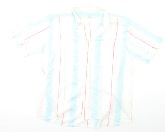 Mens UK Size L Continental Multicoloured  Button-Up Short Sleeve Casual Shirt