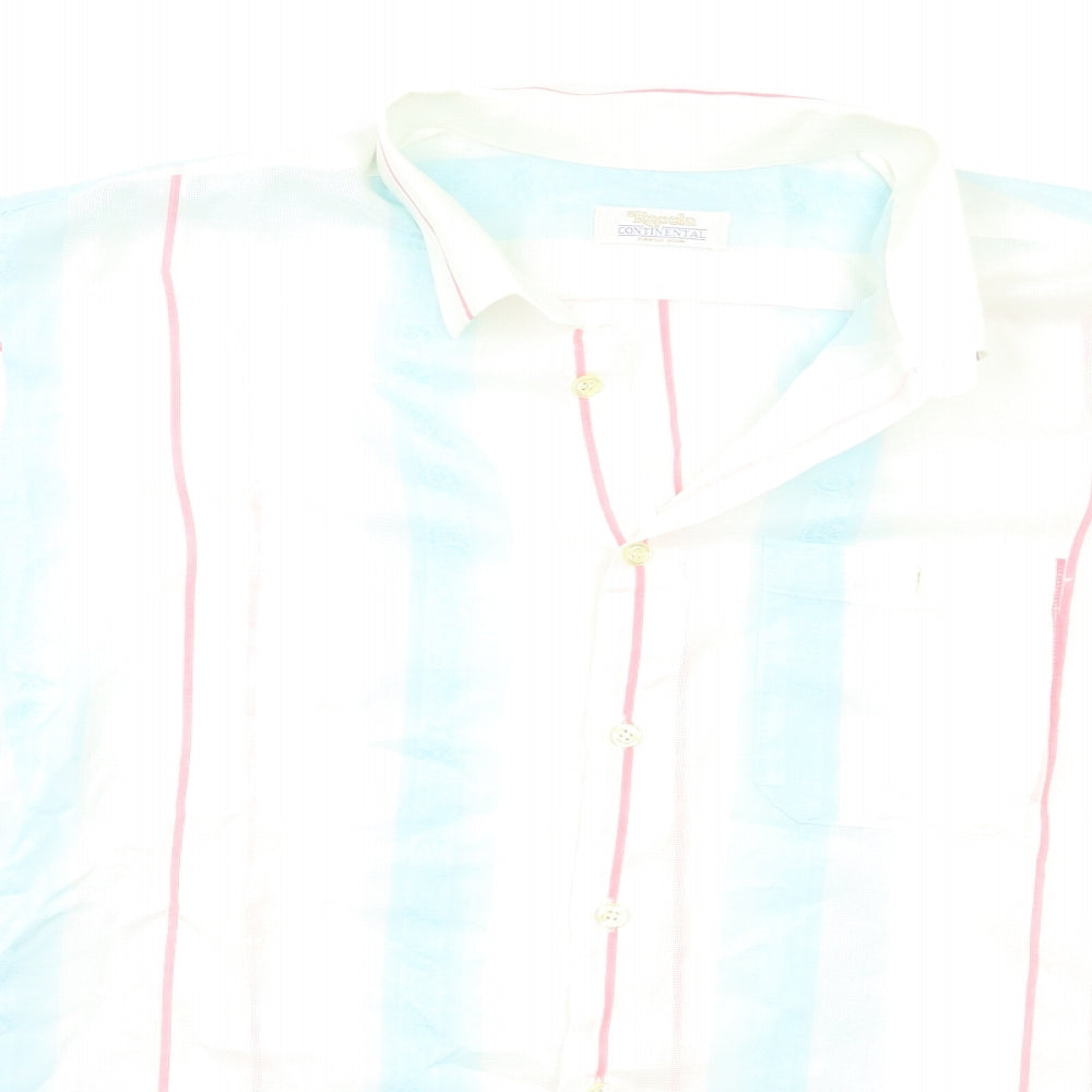 Mens UK Size L Continental Multicoloured  Button-Up Short Sleeve Casual Shirt