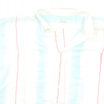 Mens UK Size L Continental Multicoloured  Button-Up Short Sleeve Casual Shirt