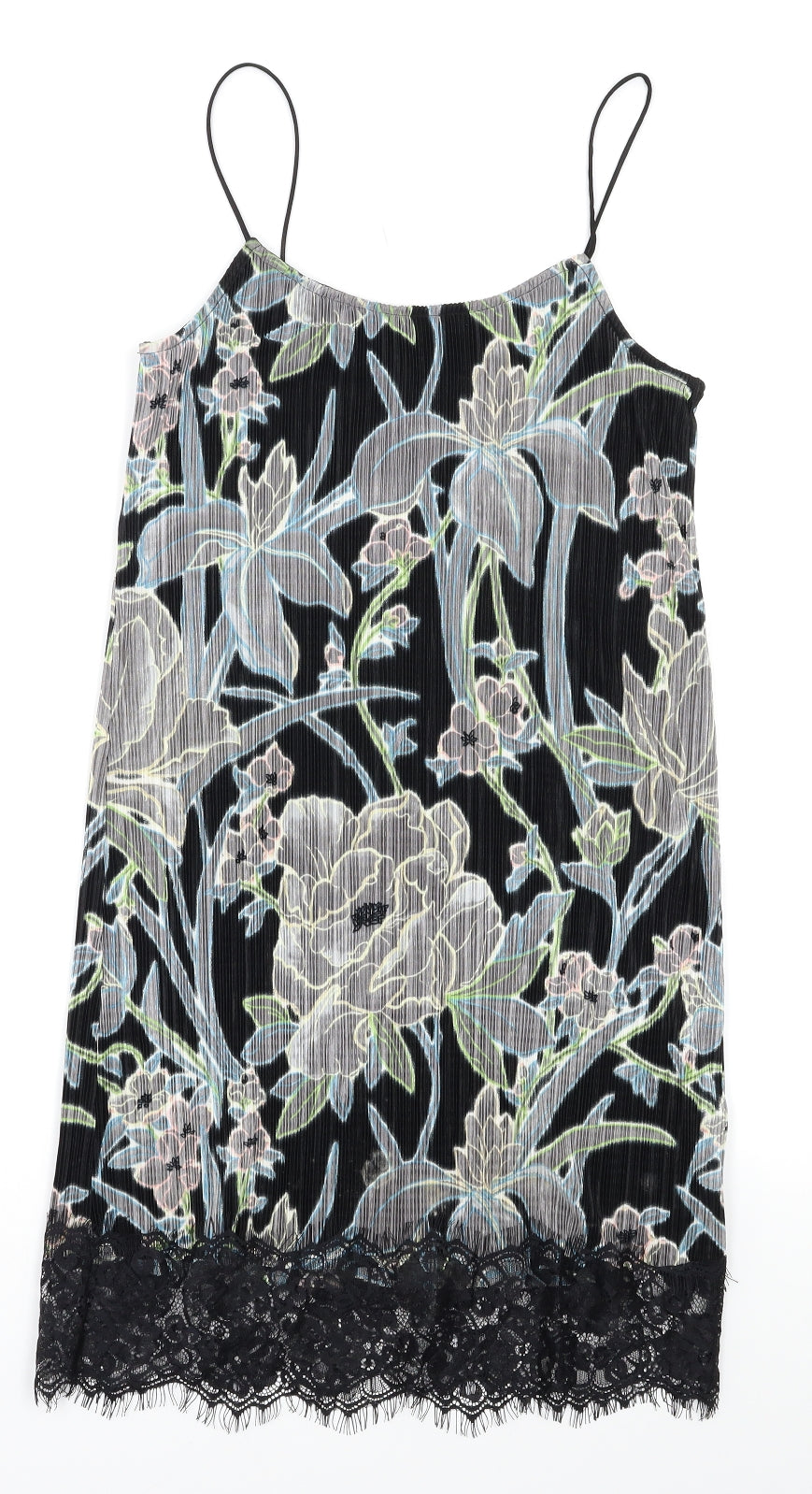 Topshop Womens Multicoloured Floral  Tank Dress  Size 8