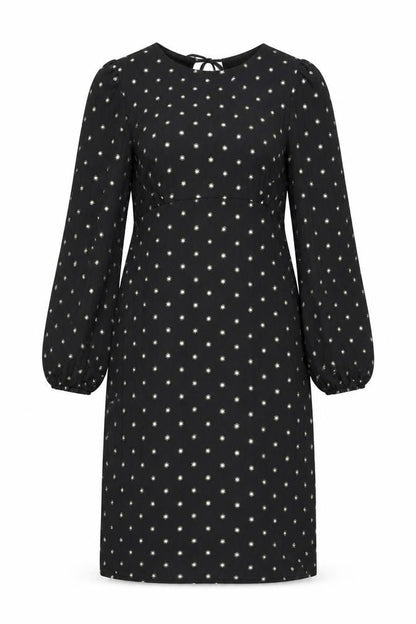 Fashion Union Womens Black Polka Dot  A-Line  Size S
