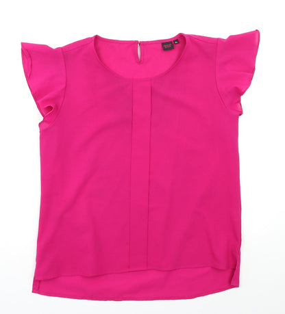 Additional front view of Absolutely & faith women’s pink basic blouse, size XL