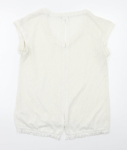 Womens UK Size 12 NEXT White Basic Tank