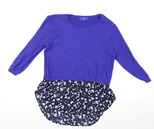 Womens UK Size 12 NEXT Blue Basic Blouse